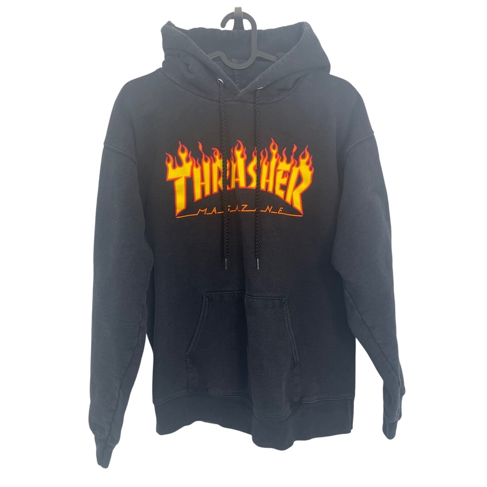 Thrasher Hoodie‎ Flame Logo Black Small